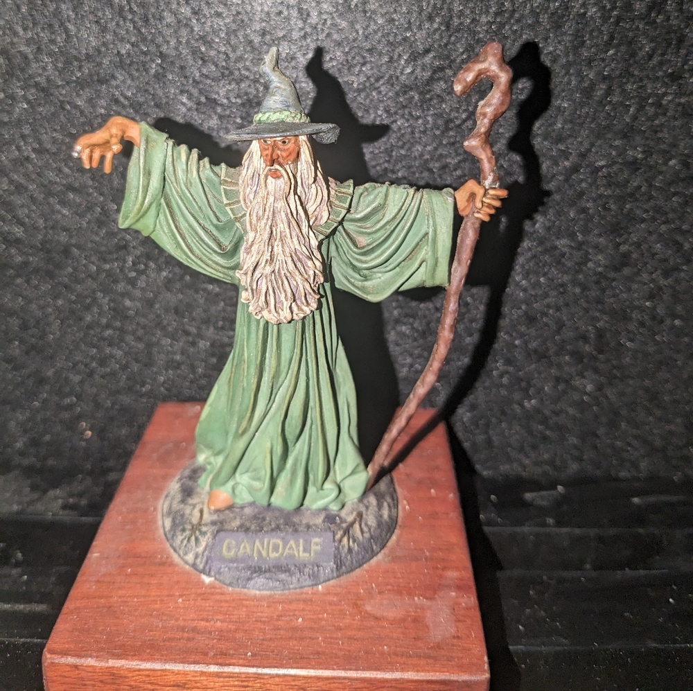 Gandalf the Grey 3.5" Resin Statuette on Wooden Base